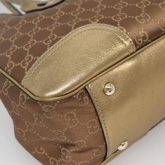 GUCCI GG Canvas Pretty Tote Bag Gold Tone - Picture 13 of 16